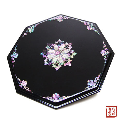 Joseon Mother of Pearl Flowers & Birds Octagonal Jewelry Box (Medium)