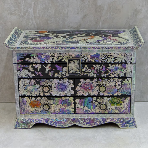 Peony Flower 1-Drawer Vanity Jewelry Box