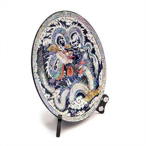Najeon Chilgi Mother of Pearl Plate & Tray — Dragon by Kim Gil-su - DE0040