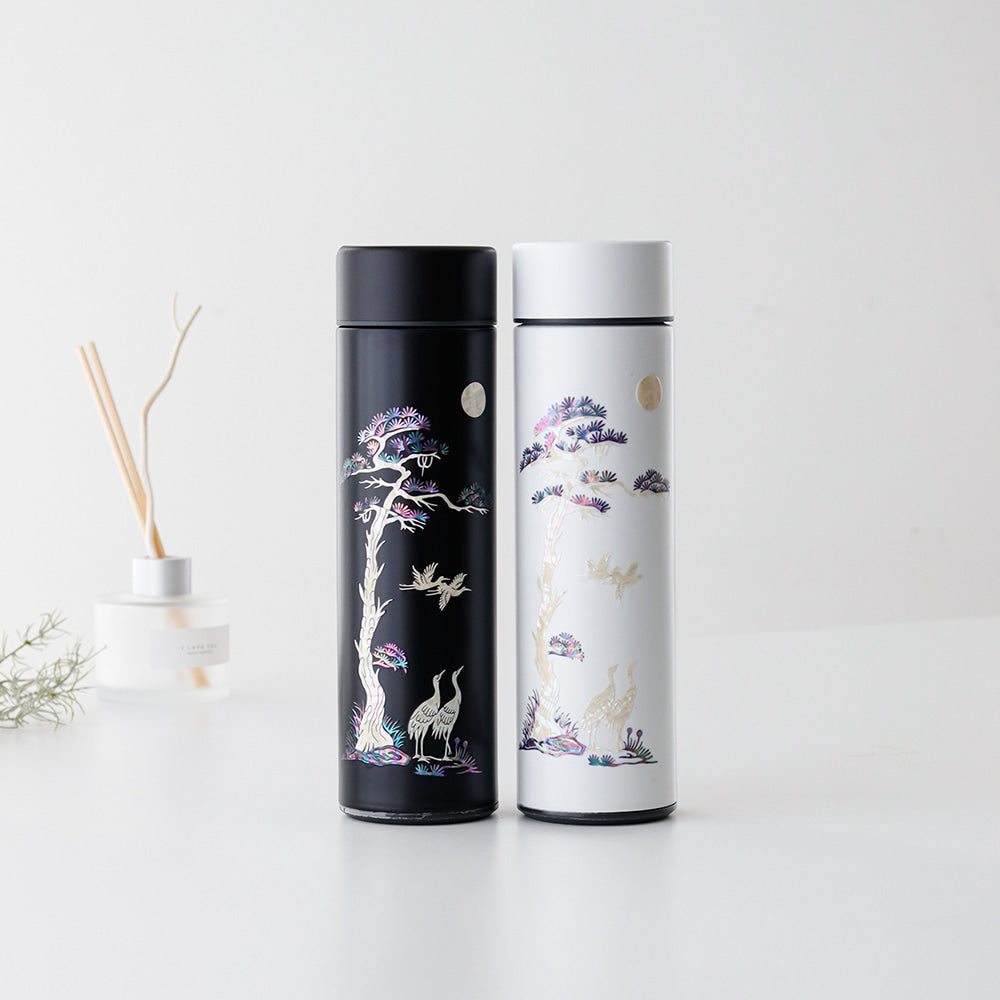Najeonchilgi Longevity Crane Stainless Steel Mother of Pearl Tumbler 500ml