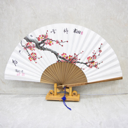 Hanji Traditional Fan — Plum Blossom - FN0096