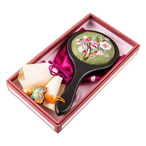 Najeon Chilgi Hand Mirror & Medicine Case (Green) - LV0063