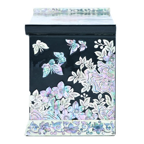 Peony Embroidered Drawer Roof TileDouble LiddedJewelry Box (Large)