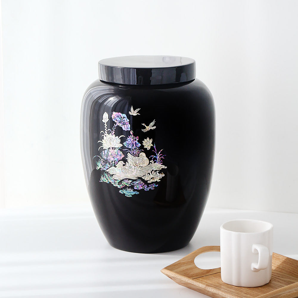 Najeonchilgi Lotus Mandarin Duck Bamboo Mother of Pearl (Interior Ottchil Lacquer) 4kg