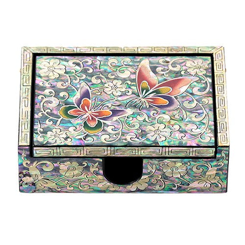 Najeon Chilgi Mother of Pearl Business Card Holder — Peony by 오명호 - OF0015