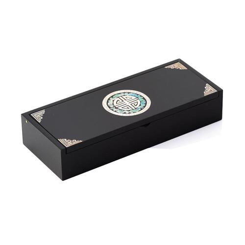 Najeon Chilgi Mother of Pearl Pen & Pencil Holder — Double Cranes - OF0031