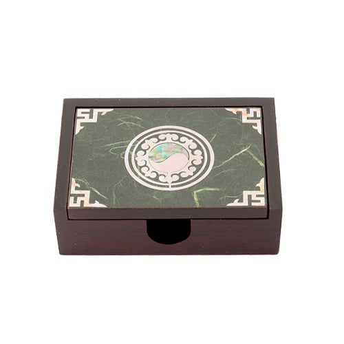Najeon Chilgi Mother of Pearl Business Card Holder (Green) - OF0020