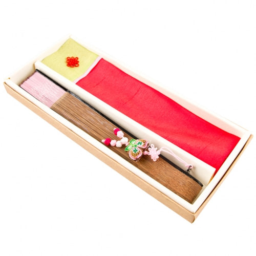 Silk & Ramie Hand Fan — Butterfly (Pink) - FN0063