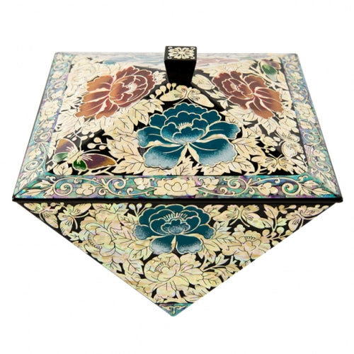 Peony Polygonal Knob Multi-Purpose Box (Black)