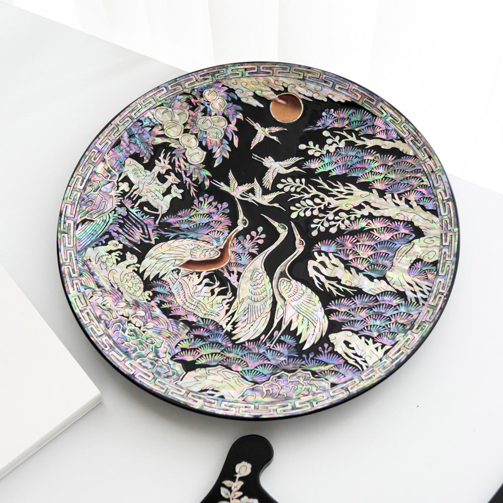 Najeon Chilgi Mother of Pearl Plate & Tray — Sipjangsaeng by Kim Gil-su - DE0042