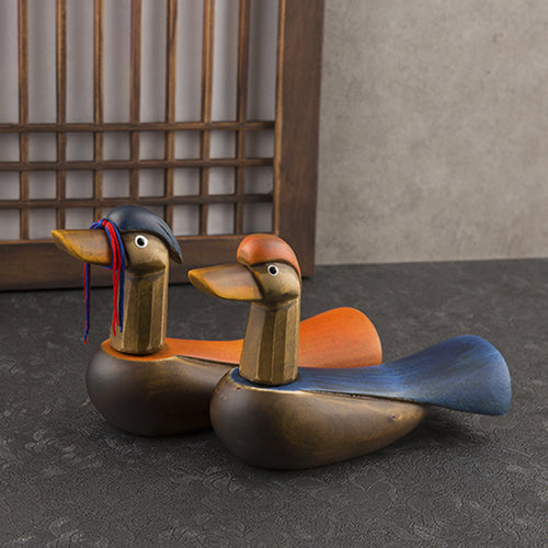 Large Wooden Mandarin Duck — Phoenix - DE0139