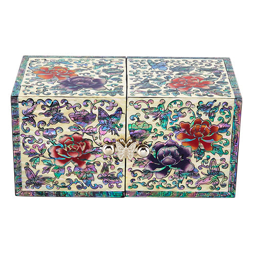 Peony Double LiddedJewelry Box (Small) - Oh Myung - Ho