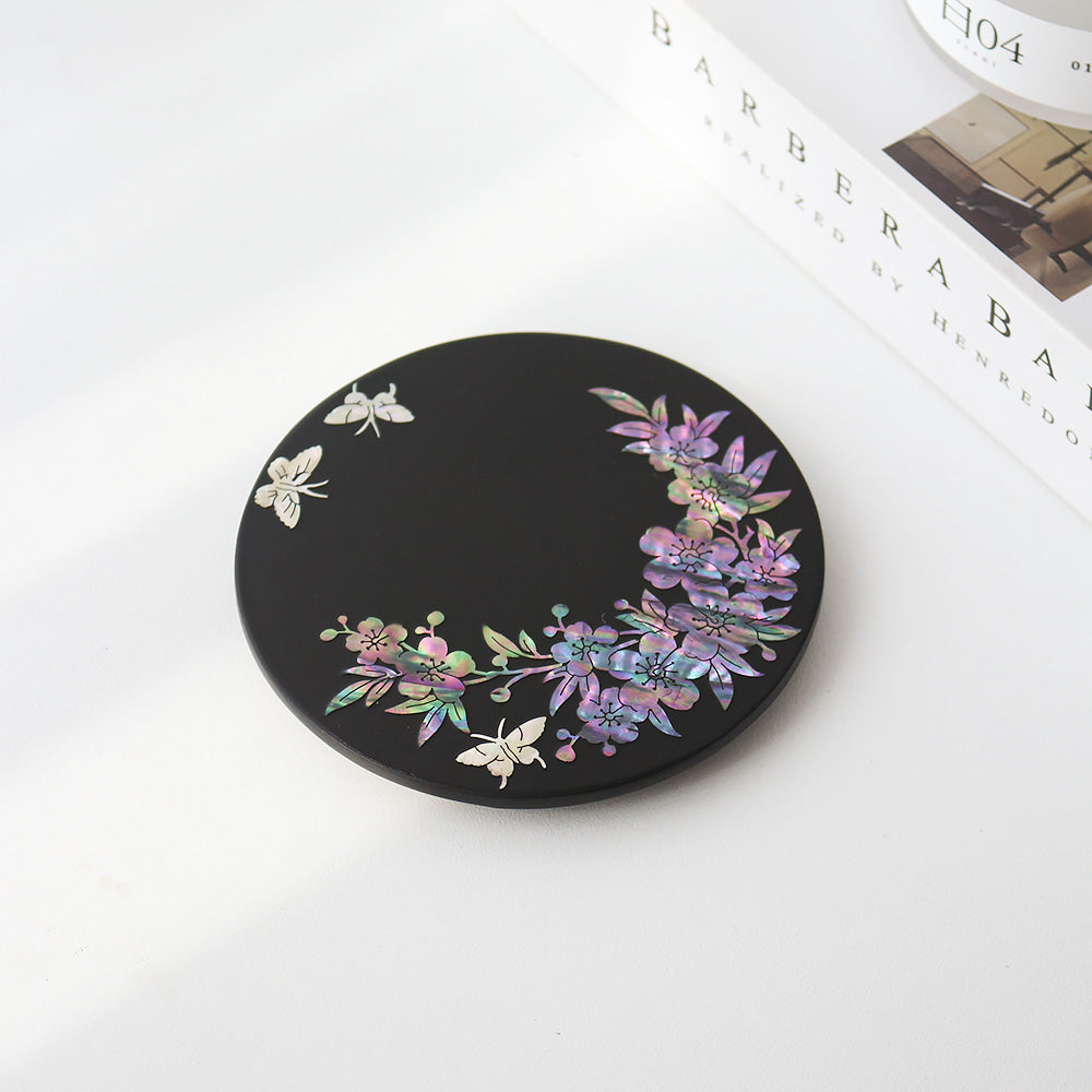 Najeonchilgi Round Mother of Pearl Coaster 1p