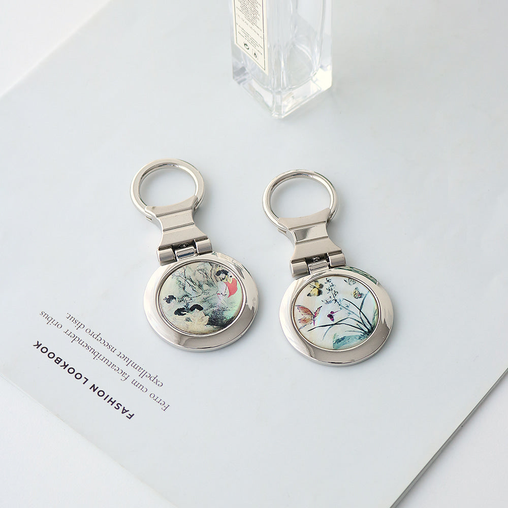 2-Piece Set: Najeon Hand Mirror Keyring Set A
