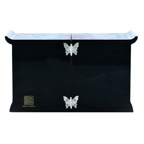 Peony Embroidered Drawer Roof TileDouble LiddedJewelry Box (Large)