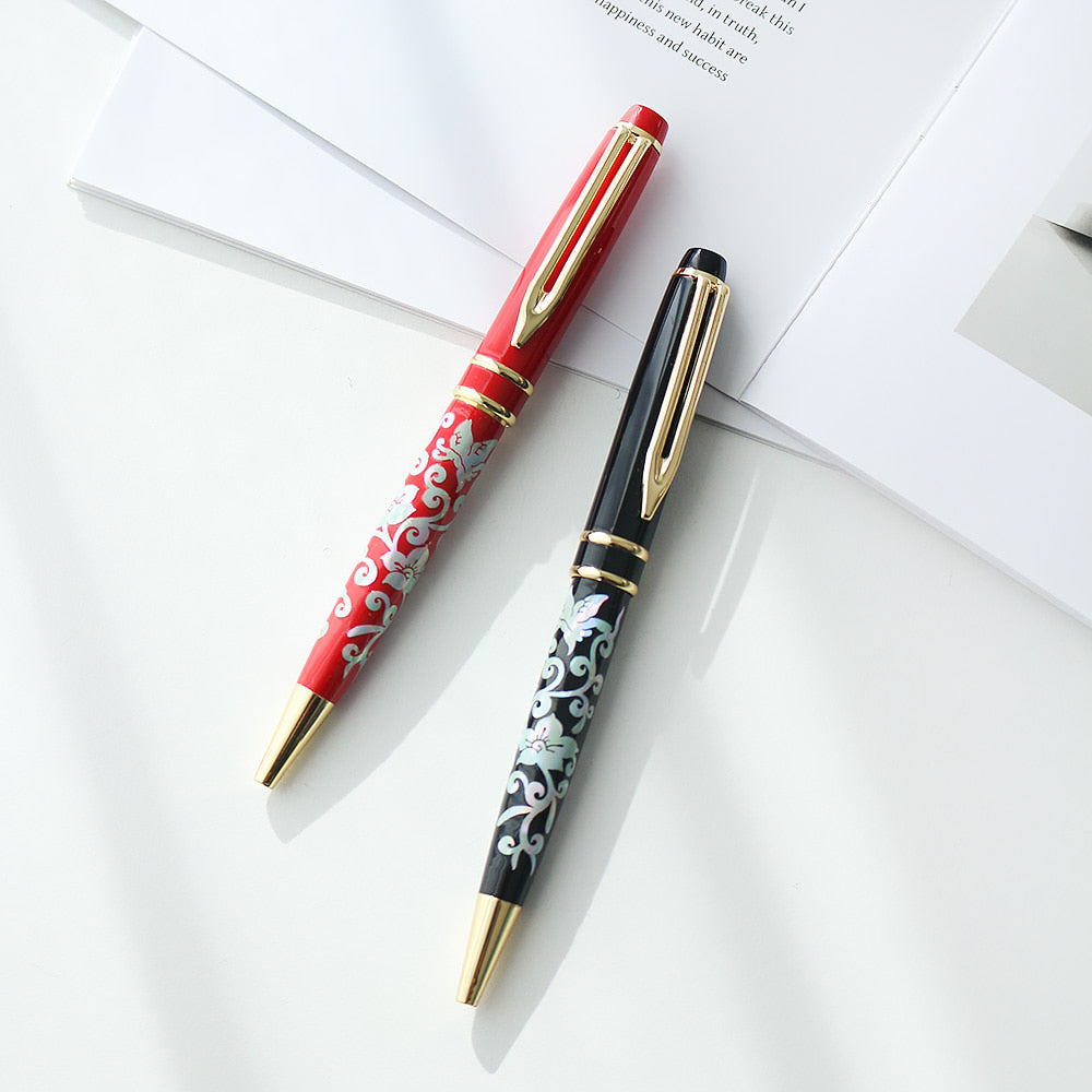 Najeonchilgi Pine & Crane Plum & Butterfly Mother of Pearl Pen
