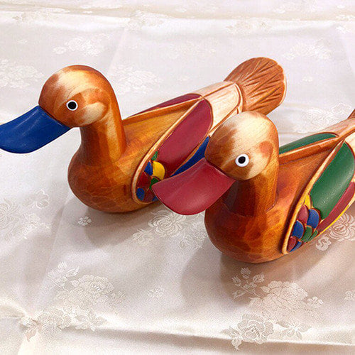Large Wooden Mandarin Duck - DE0134