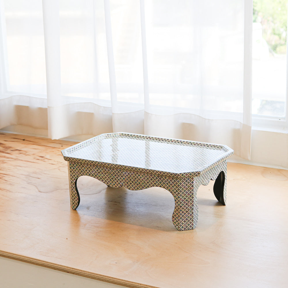 Najeonchilgi Joseon Style Rectangular Mini Lacquer Table, 36 cm