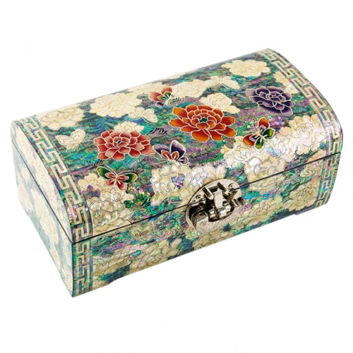 Crane & Pine Scholar 5-Drawer Mother of Pearl Jewelry Box大(Hanji, Purple)