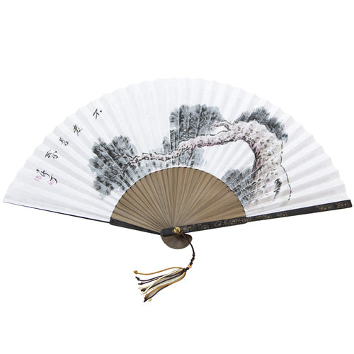 Small Hanji Traditional Fan — Pine - FN0082