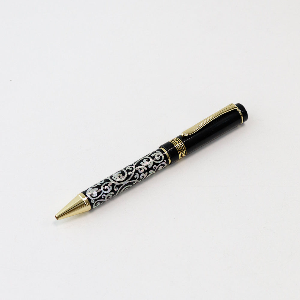 Najeonchilgi Lattice Arabesque Mother of Pearl Pen Black (Lower Inlay)