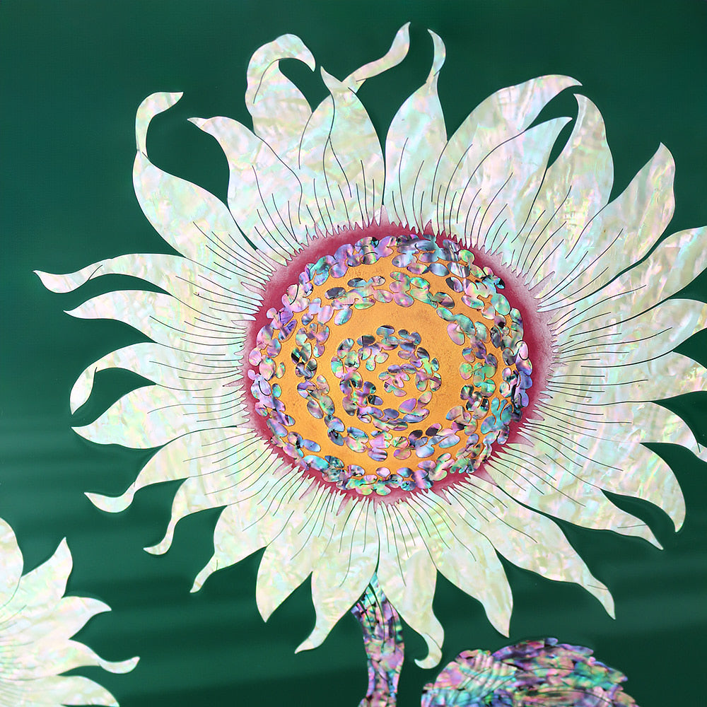 Najeonchilgi Sunflower Wall Mounted Mother of Pearl Frame