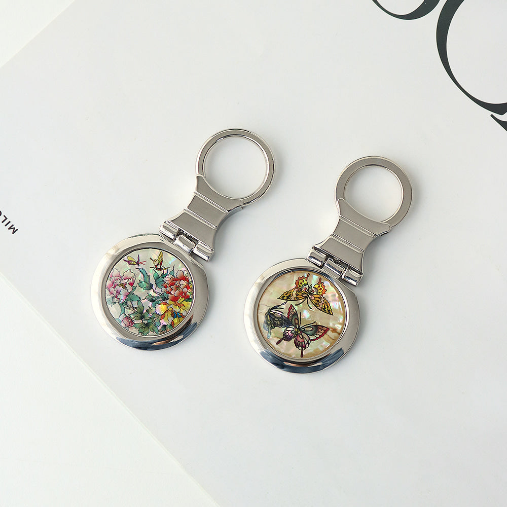 2-Piece Set: Najeon Hand Mirror Keyring Set B