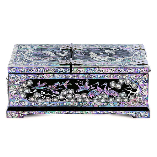 Crane & Pine 1-Tier Drawer VanityJewelry Box (Black)