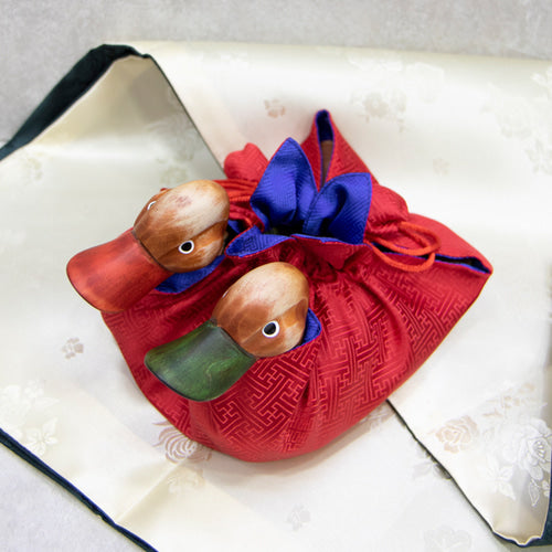 Small Wooden Mandarin Duck - DE0133