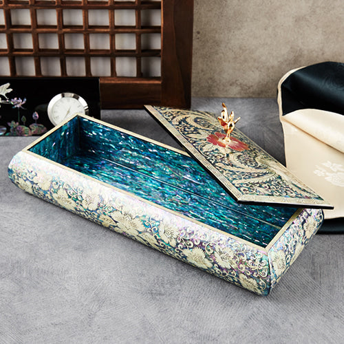 Najeon Chilgi Mother of Pearl Pen & Pencil Holder — Phoenix by Kwak Jang-sun - OF0024