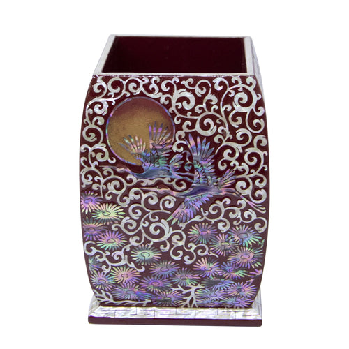 Najeon Chilgi Mother of Pearl Pen & Pencil Holder — Pine & Crane - OF0038