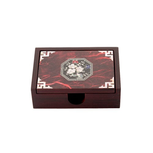 Najeon Chilgi Mother of Pearl Business Card Holder — Plum Blossom (Green) - OF0018