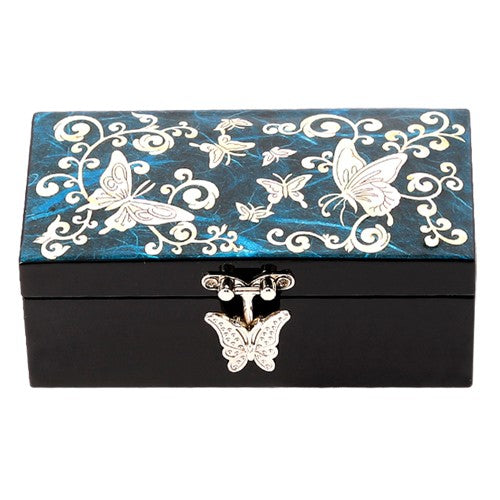 [Butterfly]Ring Holder Straight - Sided Jewelry Box (Red/Blue/Purple)