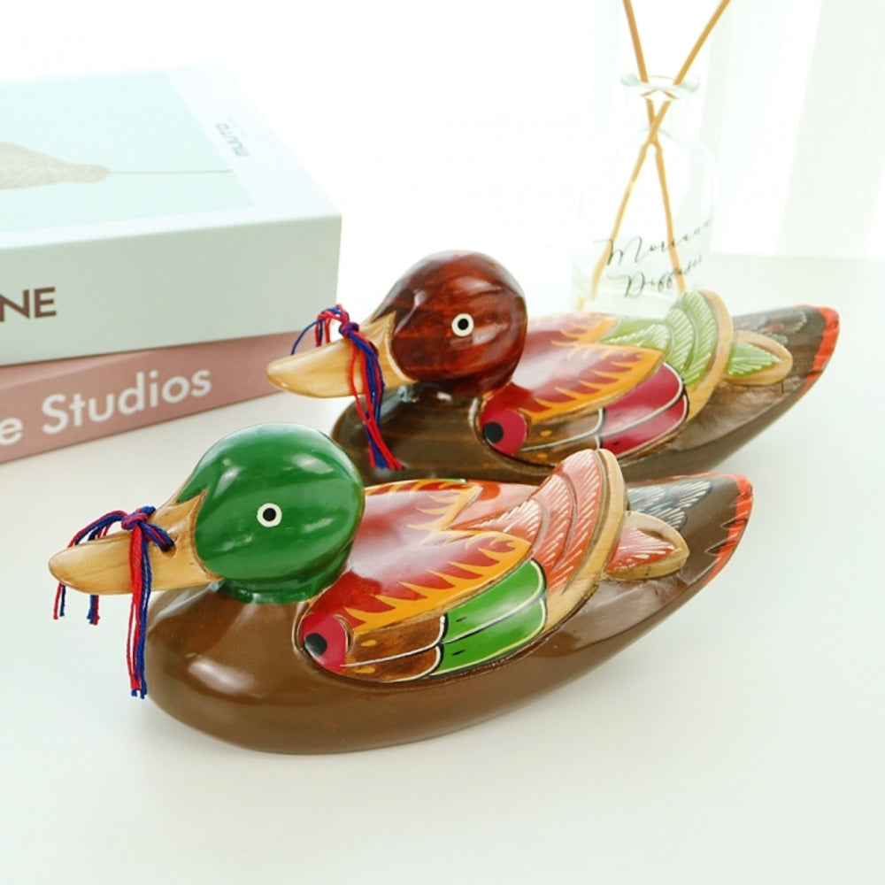 Premium Duck Duck Set (Large) Wood Carved Box Dragon Wedding Newlyweds