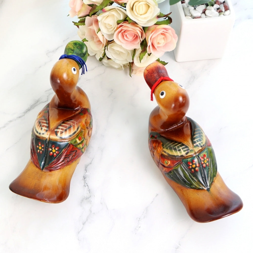 Wood Carved Mandarin Duck Set 3 Wood Carved Box Dragon Wedding Newlyweds