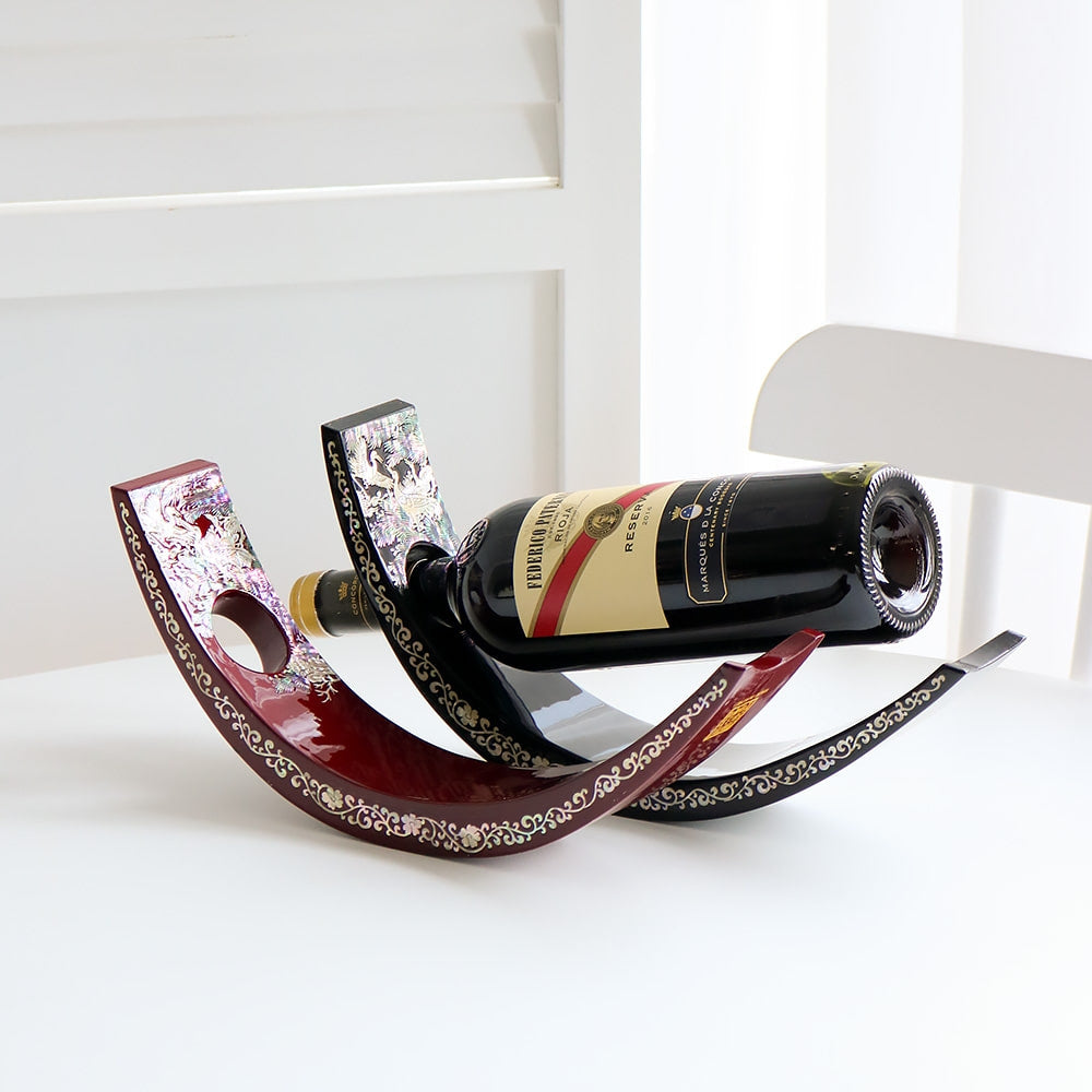 Premium Najeonchilgi Mother of Pearl Wine Holder Deluxe (Crane) (Master Artisan Jang Tae-bok)