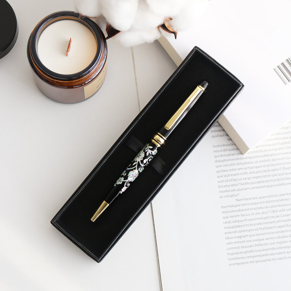 Premium Mother of Pearl Pen Plum Blossom