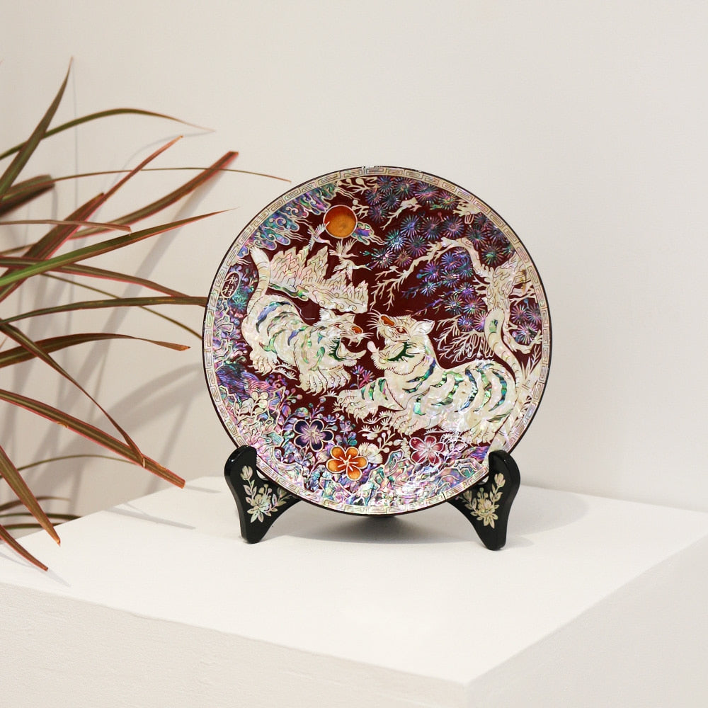 Masterpiece Najeon Tiger Mini Tray (Master Artisan Kim Young-man)