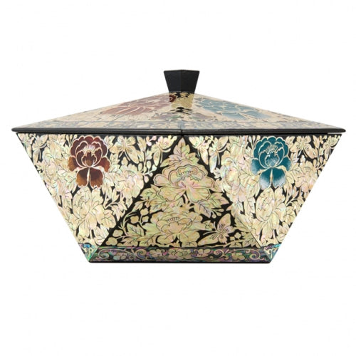 Peony Polygonal Knob Multi-Purpose Box (Black)
