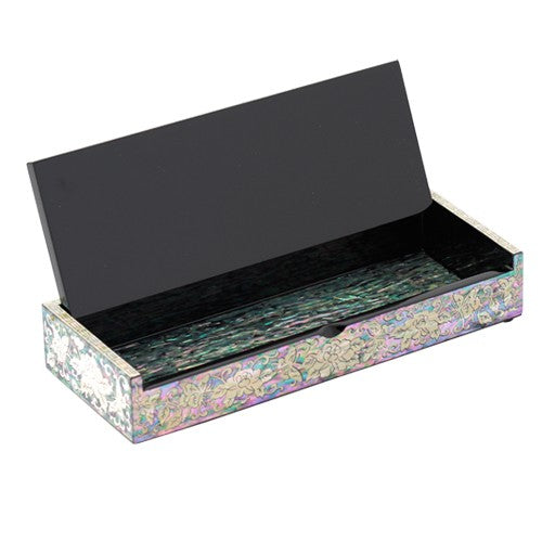 Najeon Chilgi Mother of Pearl Pen & Pencil Holder — Peony by 오명호 - OF0027