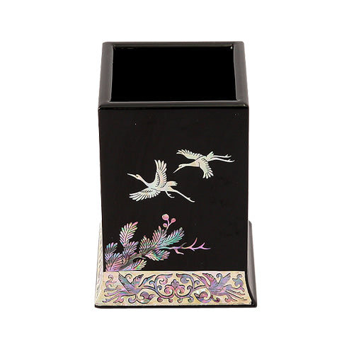 Najeon Chilgi Mother of Pearl Pen & Pencil Holder — Pine & Crane - OF0037