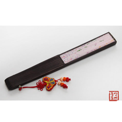 Silk & Ramie Hand Fan — Butterfly (Pink) - FN0053