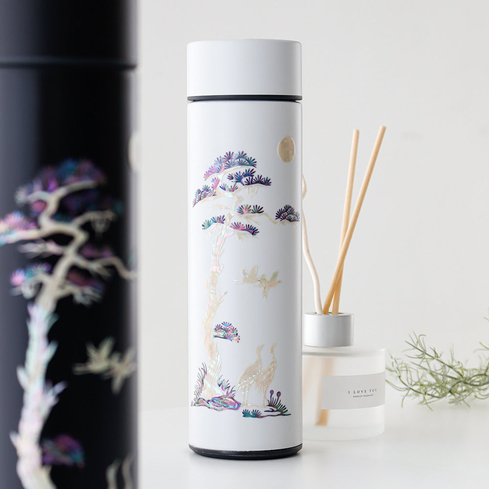 Najeonchilgi Longevity Crane Stainless Steel Mother of Pearl Tumbler 500ml