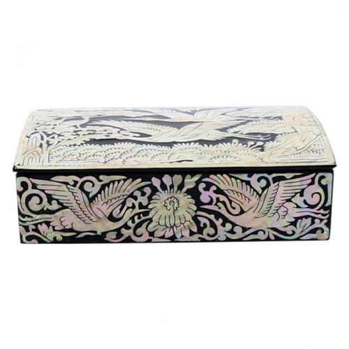 Crane & Pine Mother of Pearl Business Card Case, Multi-Purpose Box