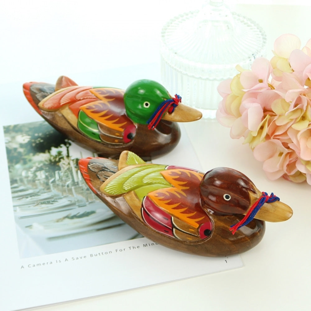 Premium Duck Duck Set (Medium) Wood Carved Wedding Box Pyebaek Case
