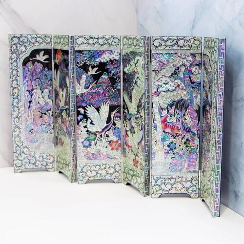 Najeon Chilgi Mother of Pearl Folding Screen — Sipjangsaeng by Jang Tae-bok - DE0003
