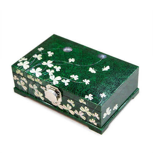 Premium Najeonchilgi lacquerware Vanity Mother of Pearl Jewelry Box Crane & Pine Pattern
