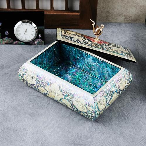 Najeon Chilgi Mother of Pearl Business Card Holder — Phoenix by Kwak Jang-sun - OF0007