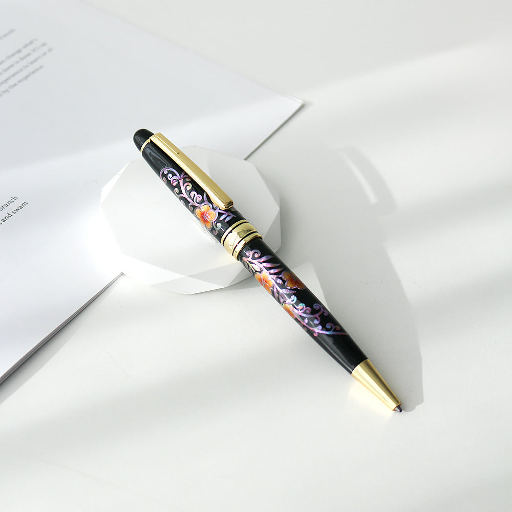 Premium Painted Flower Mother of Pearl Pen (Full)