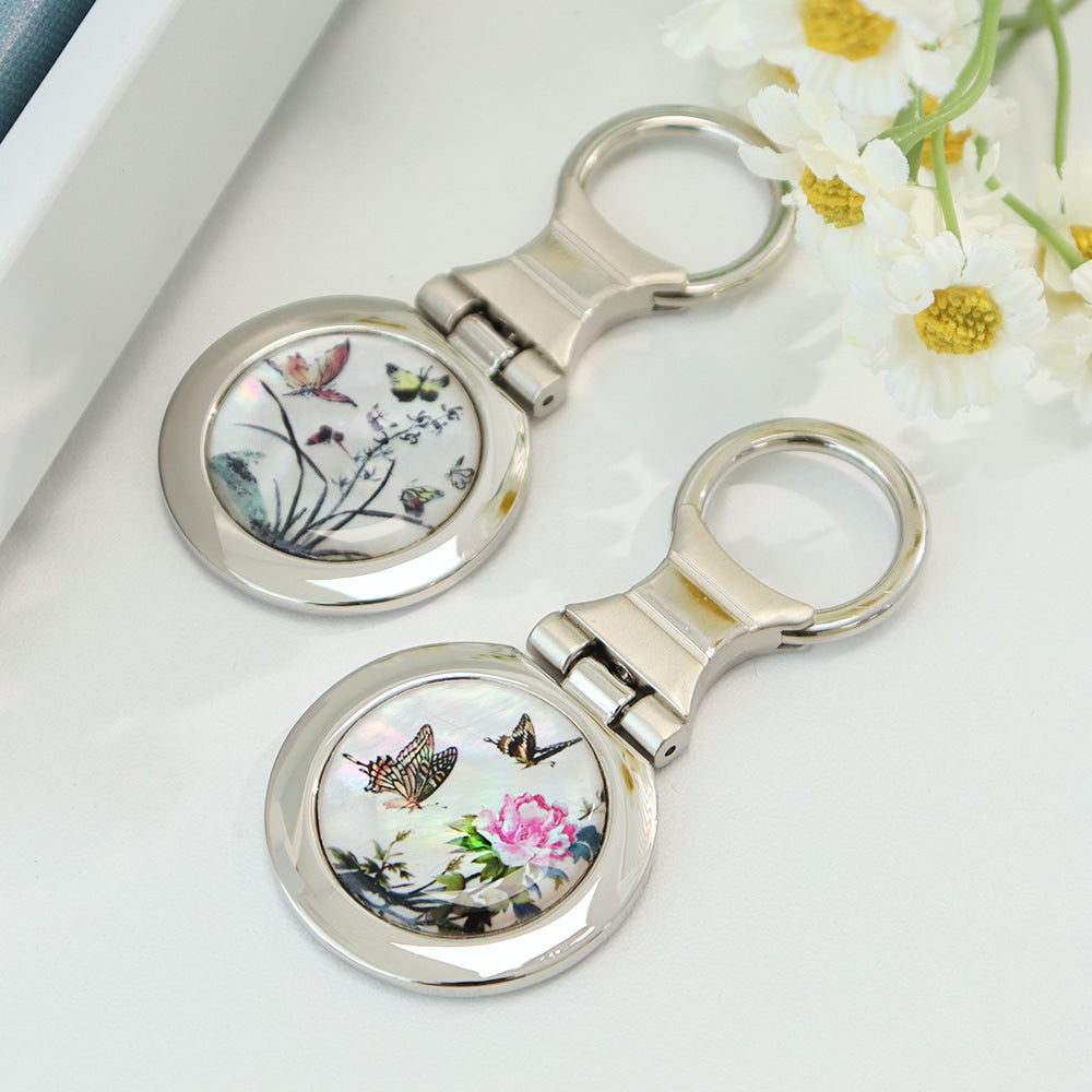 Najeonchilgi Mother of Pearl Keyring Keyring (Round)N